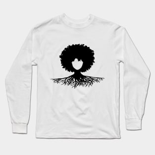 Afro hair tree Long Sleeve T-Shirt